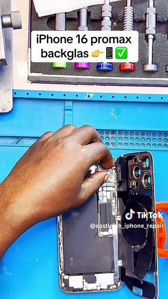 iPhone 16 Pro Max Back Glass Replacement with Machine