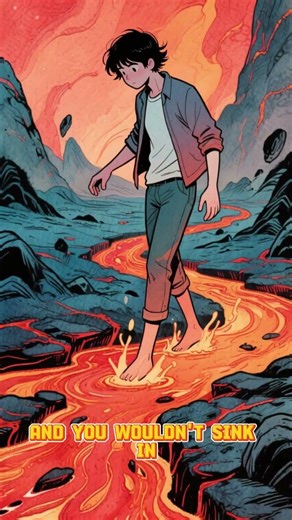 Why shouldn't you touch lava#lava#sciencefacts#shorts#learninscroll #danger #why #education #physics