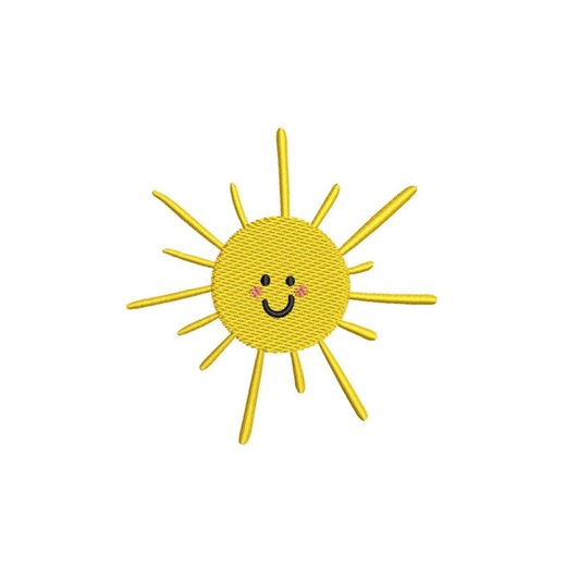 Happy Sun Machine Embroidery Design, Instant Download - Etsy