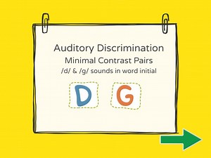 Auditory Discrimination /d/ and /g/ minimal pairs