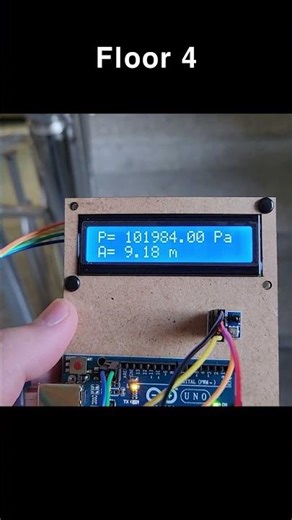 Test BMP180(bmp280) Pressure by Floor #seedlab #fablab #arduinoproject #bmp180 #altitude #barometer