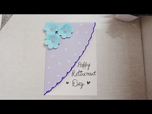 DIY retirement greeting card 💜💙🤍
