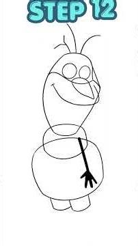 DRAWING OLAF STEP BY STEP ! (Tutorial)
