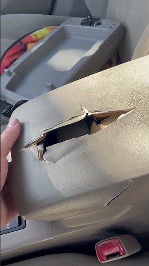 Toyota Camry Center Console Lid Destroyed. #toyota #camry #howdoesthathappen #short #asmr #viral