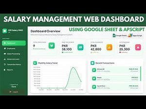 Employee Salary Management System | HR Payroll Dashboard with Google Sheets DB | D27