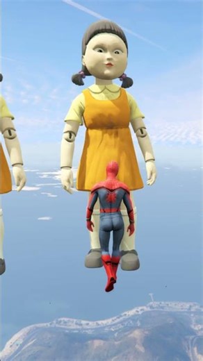 GTA 5 Epic Water Ragdolls Spiderman Jump/Fails Ep #shorts #gta5 #squidgame #squidgamedoll