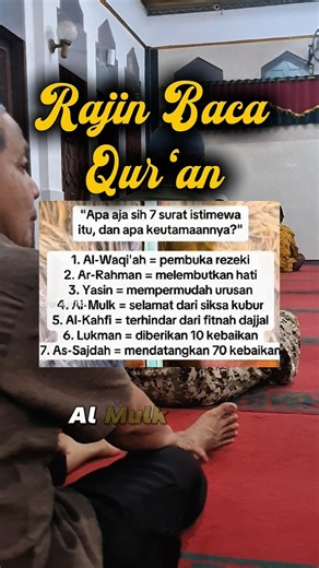 Rajin Rajin lah Baca Quran setiap hari #almulk #alwaqiah #quran #kangpotobercerita #ngajionline