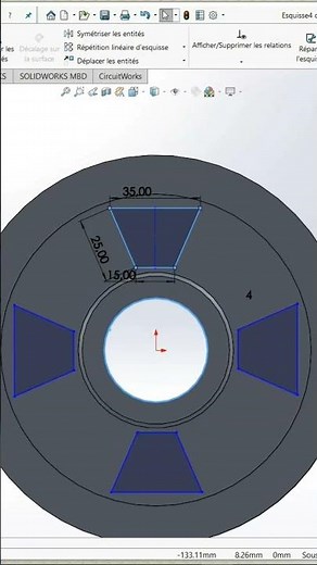 abonnez vous pour voir le tuto complet sur la modelisation d un pignon à dentures droite #cad