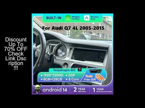 Android 14 Auto Car Radio Carplay Screen For Audi Q7 4L 2005-2015 MMI 2G 3G GPS Navi with Rear Camer