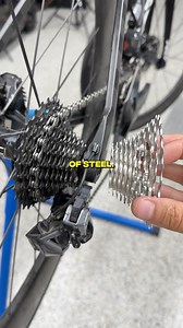 This fully machined cassette is a piece of art 🤩 I was mind blown when I unboxed this product from @prestacycle (discount code ‘charlesouimet10’) ! Over time, rear hubs are usually starting to worn out by the cassette repeated force applied to a single point, especially on the 12-13–14T gears when pushing high torque. With a single block cassette like this one (every gears from 11t to 25t) the force is applied to at both ends of the cassette ensuring better power transfer and longer lifespan of