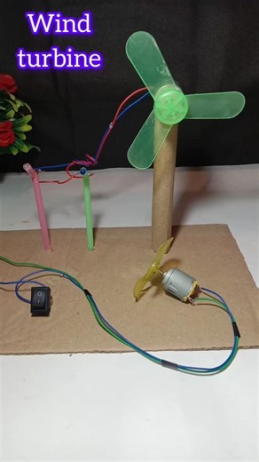 Mini Wind Turbine ⚡ DC Motor Power Test | #youtubeshorts #shorts #dcmotor #windturbine