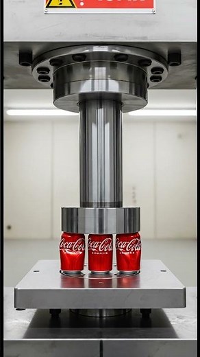 Massive Press Explodes Soda Cans! 🤯