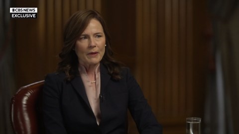 Justice Amy Coney Barrett discusses "spirited" exchange with Justice Ketanji Brown Jackson