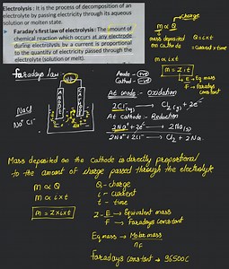 Electrolysis : It is the process of decomposition of an electro... | Filo