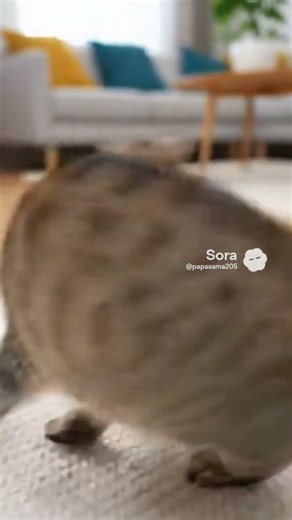 The cat chased its own tail and got dizzy.