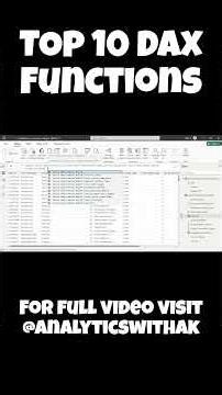 Top 10 DAX Funtions for Job Interviews