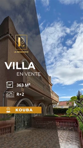 👉🏻 B-250391 L’agence immobilière La Résidence vous propose à la vente une jolie villa en R 2 à 📍Kouba •Superficie globale : 363 m² •Superficie bâtie: 120 m² •Grand double séjour 🛋️ •Cuisine ✨ •3 salles de bain 🚽 •5 pièces dont une suite parentale 🛏️ •2 terrasses 🖼️ •Garage pour 6 véhicules 🚗 Pour plus d’informations, contactez notre agent sur : 📲 0550495841 📧 Infoscontact.residence@gmail.com 🌐 residencedz.com #laresidence #immobilier #alger #ventevilla | La Résidence