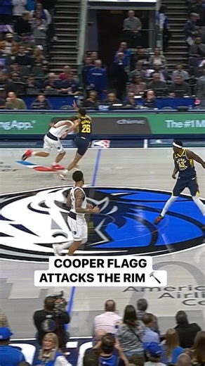 2.1M views · 22K reactions | Cooper Flagg muscles through the defense and throws down the POWERFUL hammer!  IND-DAL • LIVE on NBA League Pass ➡️ https://www.nba.com/how-to-watch-game-redirect/0022500133?platform=Facebook&surface=Post | NBA | Facebook