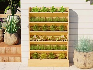 DIY Vertical Herb Garden Planter Stand : Easy 6-tier Plant Rack Plans - Etsy Australia