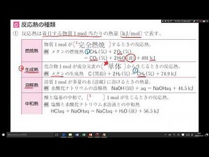 02 熱化学① 熱化学方程式と反応熱の種類について