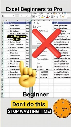 Stop Wasting Time in Excel! Use This Shortcut for Blank Columns 📊 #short #exceltricks #exceltips
