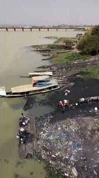 Flying Over Bamako River 🇲🇱 | 4K Drone View