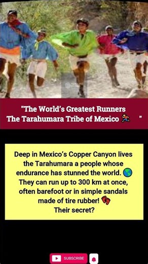 "The World’s Greatest Runners — The Tarahumara Tribe of Mexico 🏃‍♂️🇲🇽"