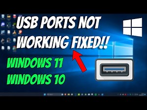 USB Ports Not Working Or Not Recognized On Windows 11/10