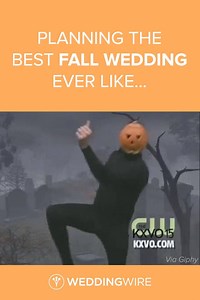 When you feel the first cool breeze... 🎃 Get all your fall wedding ideas here: http://ow.ly/mqjS30md6Bn | WeddingWire