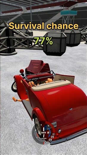 Jumping Test: 1950s Car vs Extreme Drop 😱🚗 #cars #shorts #crash