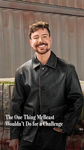 MrBeast reveals the one thing he wouldn't do for a challenge.⁠ ⁠ In the full video, MrBeast (Jimmy Donaldson) discusses what inspired him to become a YouTuber, how he knew his fiancée was the one and why he thinks Logan Paul called him a robot: 🎥 https://on.wsj.com/455ERfg | The Wall Street Journal