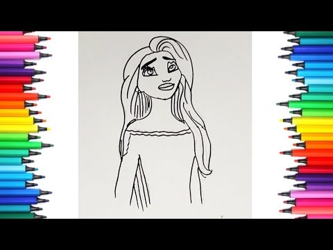 👸✨ How to Draw Elsa Frozen Easy Step by Step ❄️🎨🖍️ Fun Drawing Activity for Kids and Toddlers 🌈💖