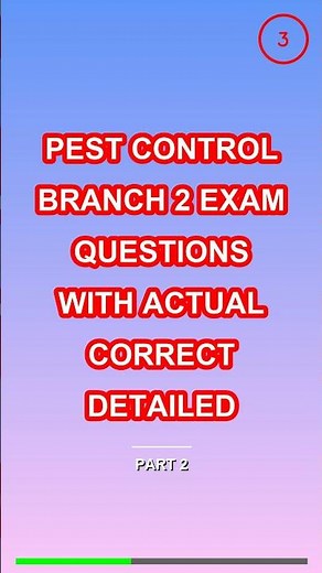 pest control branch 2 EXAM QUESTIONS WITH ACTUAL C