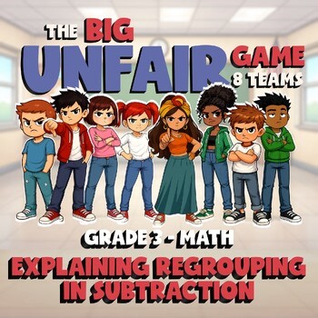 Explaining Regrouping in Subtraction BIG UNFAIR Math Game - No Prep Grade 3
