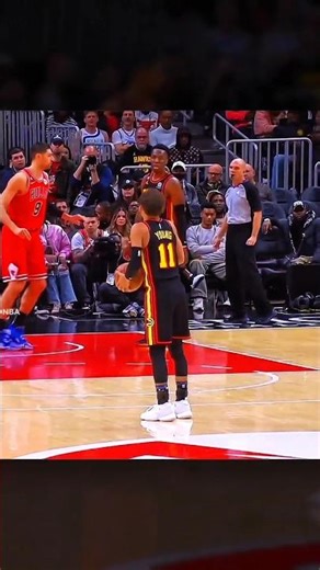 Trae young loves fakes vs the bulls 😤👀 #shorts