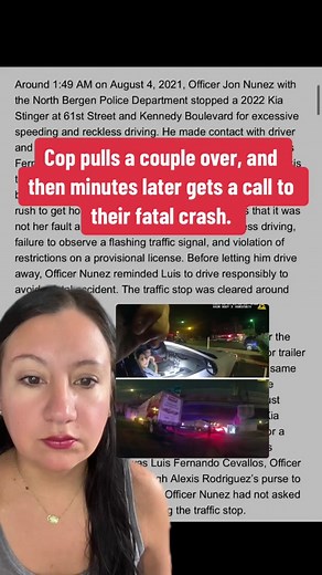 Bodycam footage shows a cop pull over a car, and minutes after letting them go, he gets a fall to their fatal crash. #fyp #foryou #viral #viralvideo #car #cars #accident #crash #police #news #triggerwarning #omg #traffic #trafficstop #greenscreen