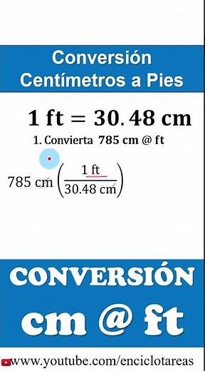 Conversion from Centimeters to Feet (cm to ft)