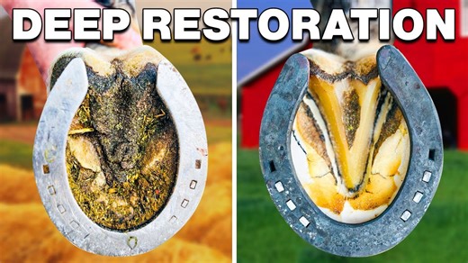 Deep horse hoof cleaning