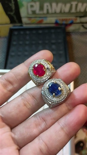 Ruby vs Sapphire Top Quality #shorts #batupermata #gemstone #jewelry #akikpetualang