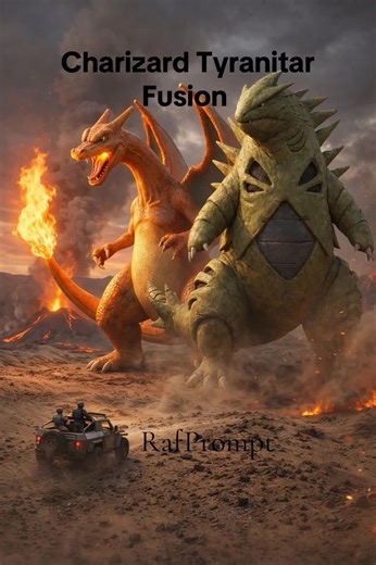 Charizard Tyranitar Fusion: A Realistic Pokémon Creation