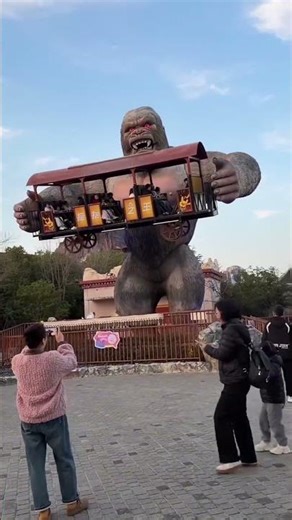 Why Is King Kong Holding a Train in the Air 🚆🦍~ miniwood toy-wood working art skill wood / handcraft