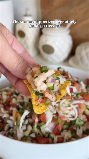 Easy Shrimp and Crab Ceviche Recipe #ceviche #shrimpceviche #dip #easyappetizer