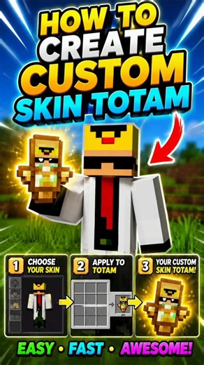 how to create custom skin totam🔥🎉 #minecraft #viralshort #subscribe