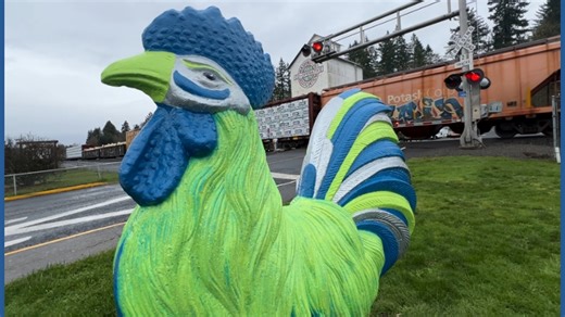 Small Washington town cheers on Seahawks in colorful way