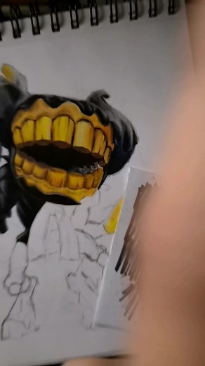 Semi Realistic Bendy and the Ink Machine Fan Art with Faber-Castell