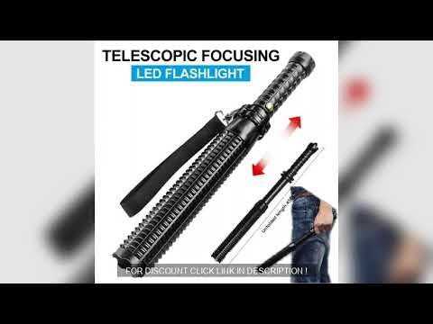 Baseball Bat LED Flashlight AluminumAlloy Focusable Zoomable Super Bri