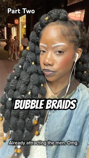 Bubble Braid Tutorial PT 2 #bubblebraids #protectivestyles #naturalhairstyles #blackgirlhairstyle