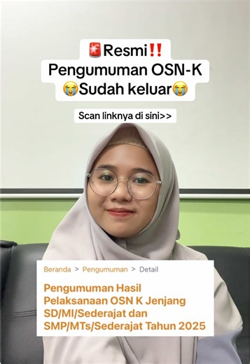 Hasil Pengumuman OSN-K 2025 Resmi Keluar!