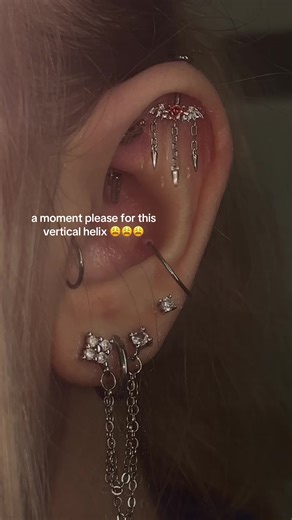 Stunning Vertical Helix Piercing Ideas