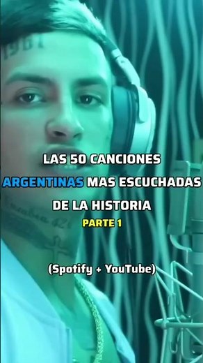 Las 50 canciones argentinas más escuchadas de la historia 🇦🇷 Parte 1 #argentina #music #viral #2025